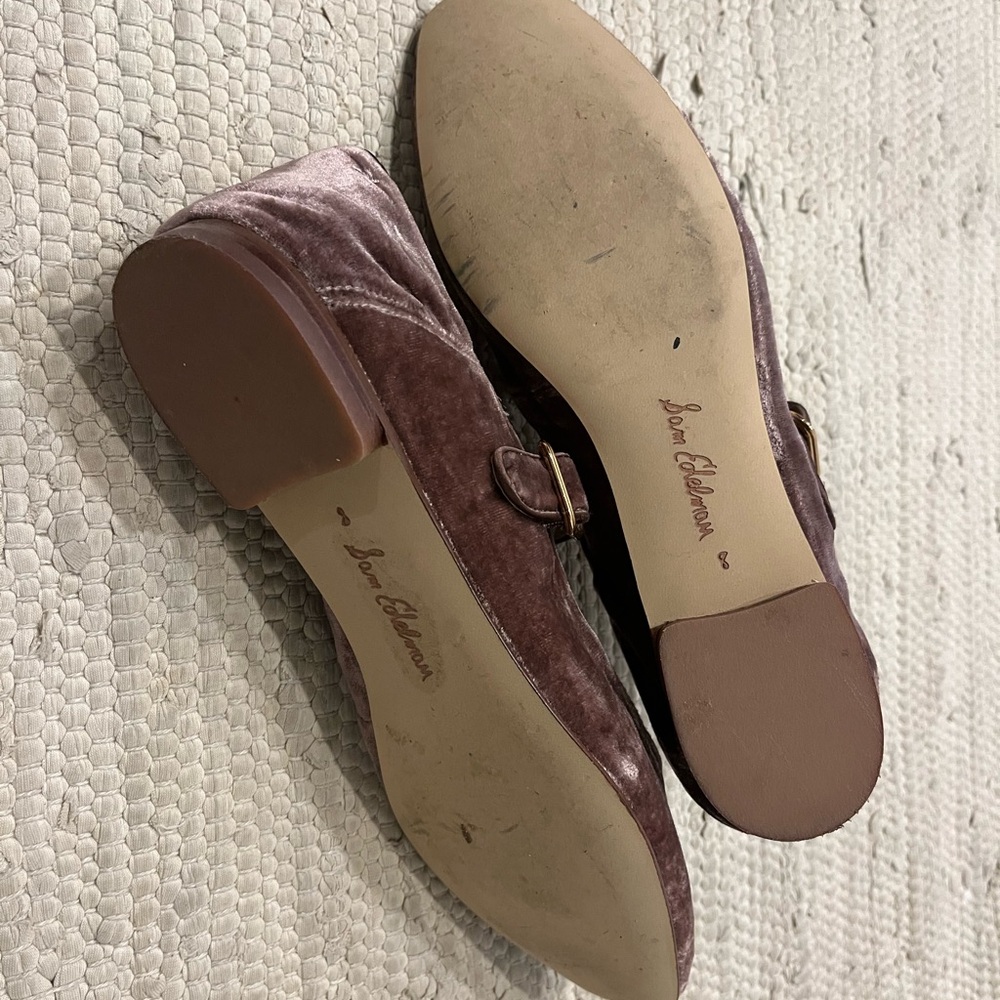 Purple Velvet Mary Janes by Sam Edelman